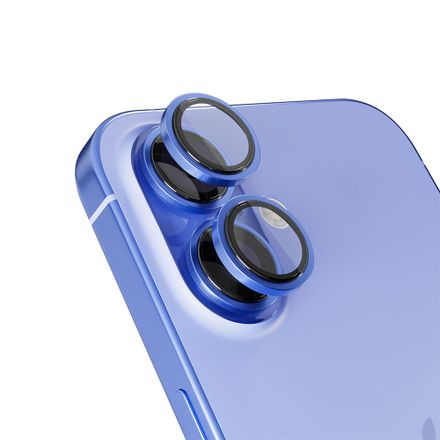 iStores by Epico Aluminium Lens Protector pro Apple iPhone 16 / 16 Plus - modrá