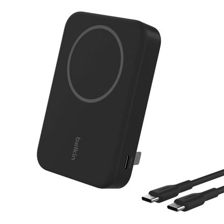 Belkin Boost Charge Pro Magnetic Power Bank with Qi2 10K + Stand - Black