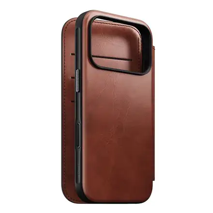 Nomad puzdro Modern Leather Folio Magsafe Horween pre iPhone 17 Pro - Olde Dublin