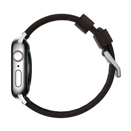 Nomad kožený remienok pre Apple Watch 44-49mm - Active Pro Brown/Silver Hardware