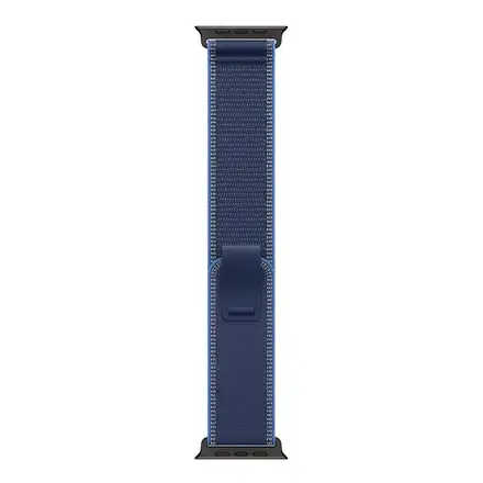 Apple Watch 49mm Blue/Bright Blue Trail Loop - M/L - Black Titanium Finish