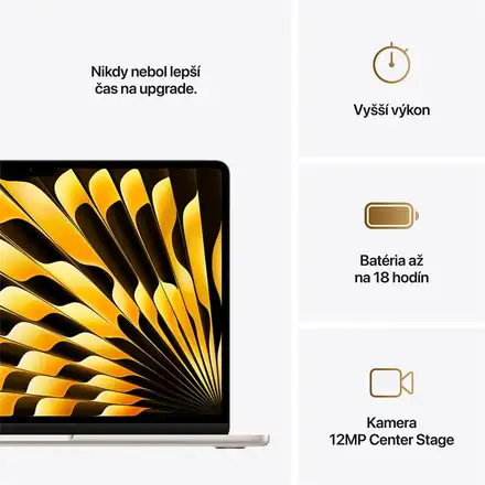 MacBook Air 13" Apple M4 10C CPU 8C GPU 16GB 256GB Hviezdny biely SK