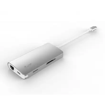 LMP USB-C mini Dock 8-port - Silver Aluminium