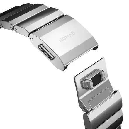 Nomad remienok pre Apple Watch 44-49 mm - Steel Band/Silver Hardware