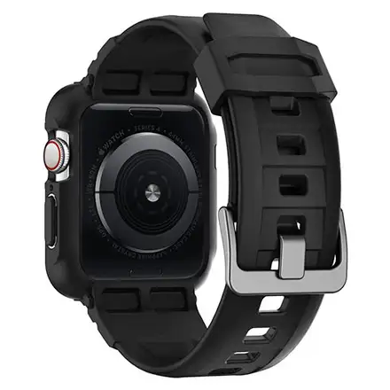 Spigen kryt Rugged Armor Pro pre Apple Watch 4/5/6/7/8/SE 44/45mm - Black