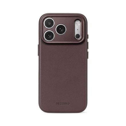 Decoded kryt Leather Case Magsafe pre iPhone 18 Pro - Chocolate Brown