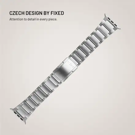 FIXED Titanium Strap pre Apple Watch 44/45/46/49mm, prirodný titán