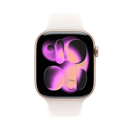 Apple Watch Series 11 GPS + Cellular 42mm Ružový zlatý hliník so svetlo ružovým športovým remienkom - M/L