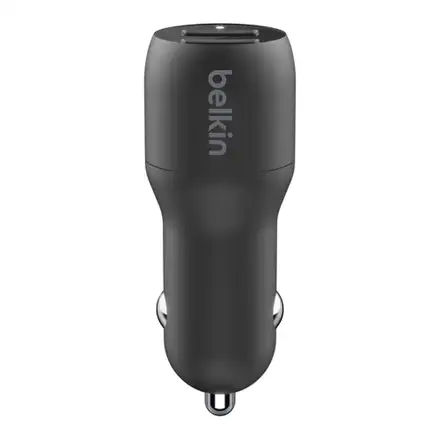 Belkin Boost Charge Dual USB Car Charger 24W + USB-A to USB-C Cable 1m - Black