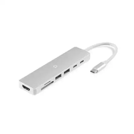 Aiino - Stream 7-in-1 hub for MacBook Neo - Silver