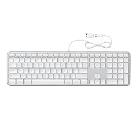 Satechi klávesnica Slim LX3 Wired Keyboard - Silver