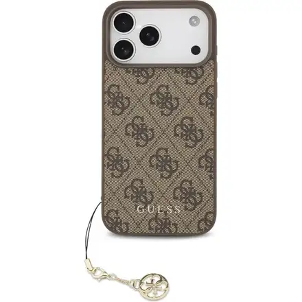 Guess 4G Charm MagSafe kryt iPhone 17 Pro Max hnedý