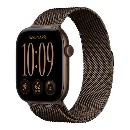 Apple Watch Series 12 GPS 46mm Dark Bronze Aluminium Case with Dark Bronze Milanese Loop - M/L
