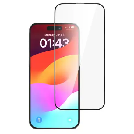 Devia ochranné sklo Star Series pre iPhone 17e/16e/14/13/13 Pro - Black Frame
