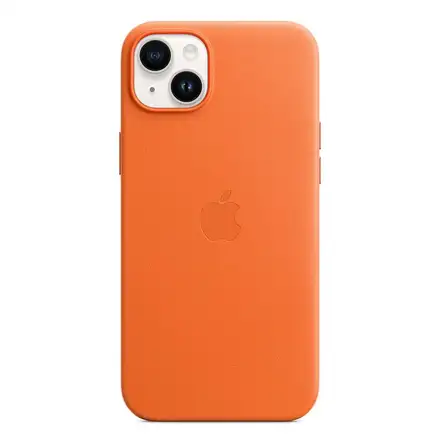 Apple iPhone 14 Plus Leather Case with MagSafe - Orange