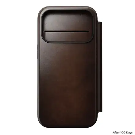 Nomad puzdro Modern Leather Folio Magsafe Horween pre iPhone 17 Pro - Rustic Brown