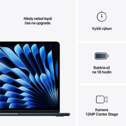 MacBook Air 13" Apple M4 10C CPU 8C GPU 16GB 256GB Polnočný SK *Rozbalený*
