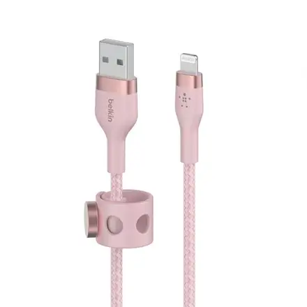 Belkin kábel Boost Charge Pro Flex USB-A to Lightning 3m - Pink