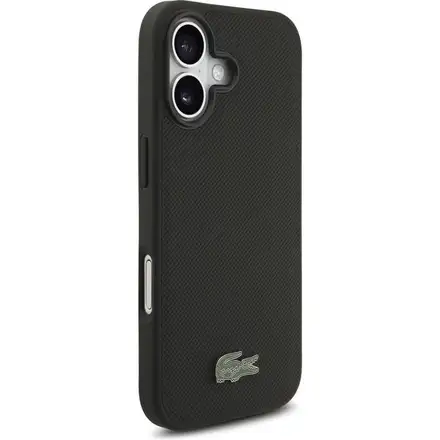 Lacoste Iconic Petit Pique MagSafe kryt + peňaženka iPhone 17 čierny