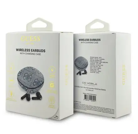 Guess PU 4G Metal Logo ENC TWS Bezdrôtové Slúchadlá modré