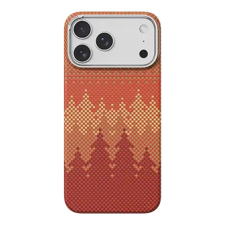 Comma kryt Woven Kevlar Magnetic Shockproof Case pre iPhone 17 Pro Max - Pinery Forest