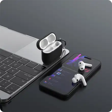 Devia puzdro Naked Silicone Case pre AirPods Pro 3 - Black