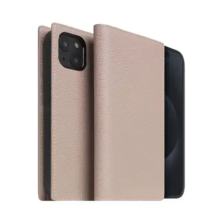 SLG Design puzdro D8 Magsafe Full Grain Leather pre iPhone 15 - Light Cream