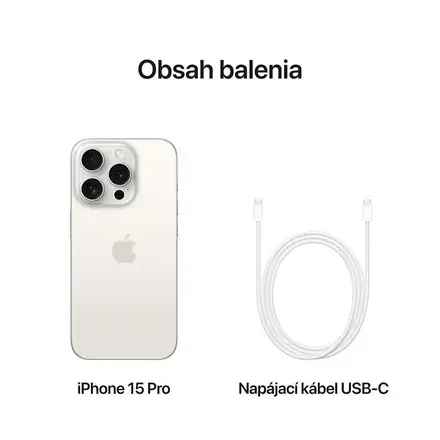 iPhone 15 Pro 128 GB biely titán *Trieda A*