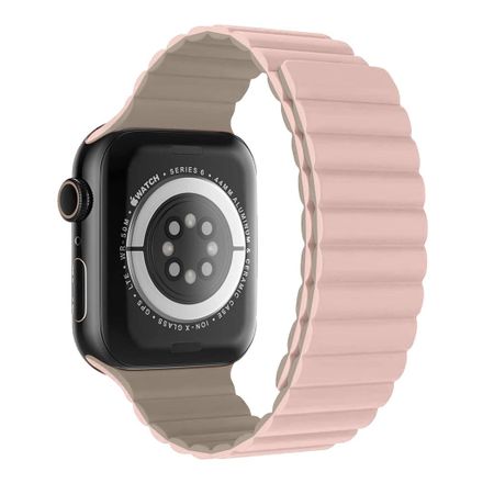 Devia remienok Nature Silicone Magnetic Watch Band 44/45/46mm - Stardust Pink