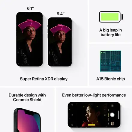iPhone 13 mini 128 GB polnočná *Trieda A*