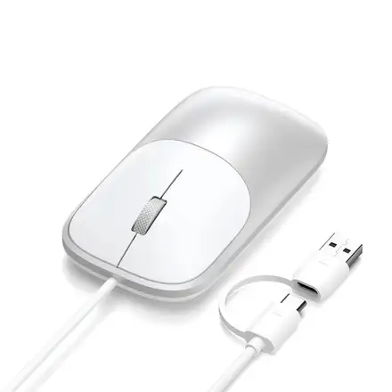 Satechi myš Slim LX Wired Mouse - Silver