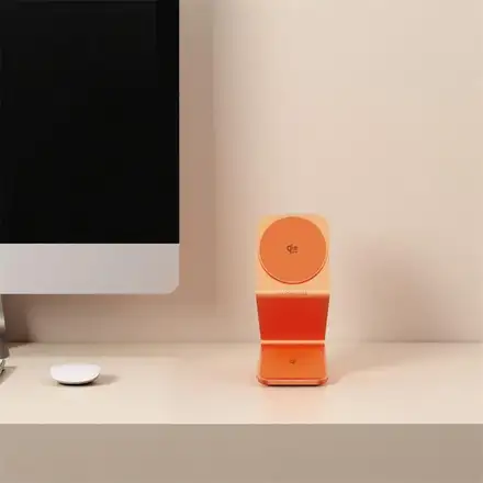 Cubenest 3v1 Qi2.2 bezdrôtová magnetická nabíjačka SQ314  oranžová