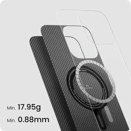 Pitaka kryt Ultra-Slim Case pre iPhone 16 Pro Max - Black/Grey Twill
