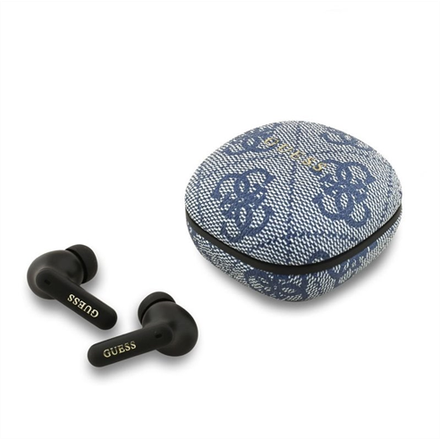 Guess PU 4G Metal Logo ENC TWS Bezdrôtové Slúchadlá modré