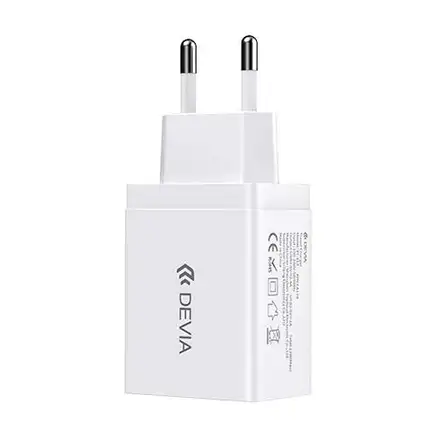 Devia sieťová nabíjačka Smart 2.4A 2 ports - White