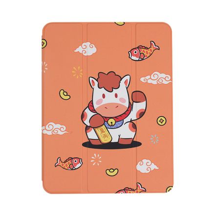 Comma puzdro Lingos Case with Pencil Slot pre iPad 10-11 Gen 2022/2025 - Fortune Bringing Horse