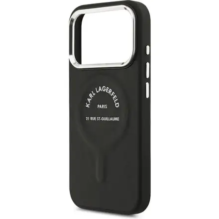 Karl Lagerfeld PU RSG Logo MagSafe kryt iPhone 17 Pro čierny