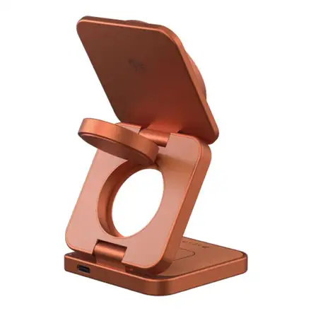 Adam Elements Mag 3 Ultra Qi2 25W 3-in-1 Foldable Charger - Orange