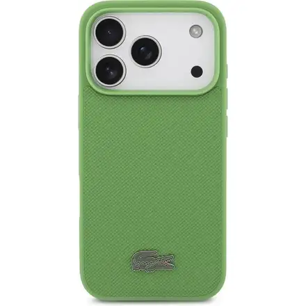 Lacoste Iconic Petit Pique MagSafe kryt + peňaženka iPhone 17 Pro zelený