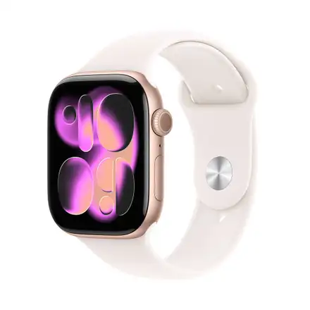Apple Watch Series 11 GPS + Cellular 42mm Ružový zlatý hliník so svetlo ružovým športovým remienkom - M/L