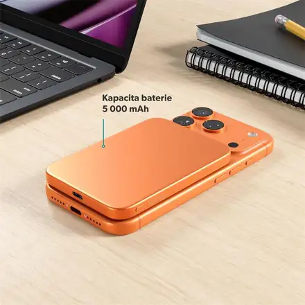 Epico UltraPack Qi2 Slim 5000mAh Alu Mag+ Wireless Power Bank EM51 - oranžová