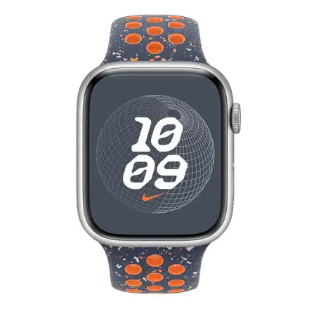 Apple Watch 45mm Blue Flame Nike Sport Band - M/L