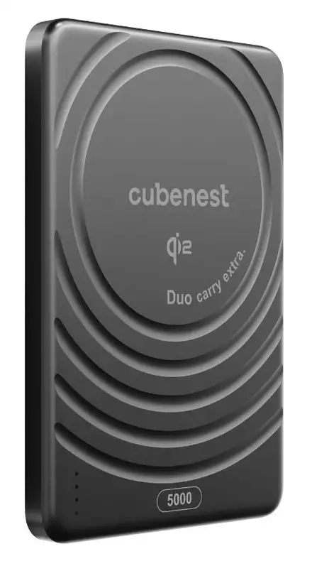Cubenest Qi2 Magnetic Wireless SlimDual PowerBank 5000 mAh SQ1B3D - čierna