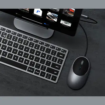 Satechi myš C1 USB-C Wired Mouse - Space Gray