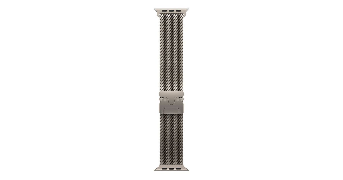 Apple Watch 49mm Natural Titanium Milanese Loop - Large
