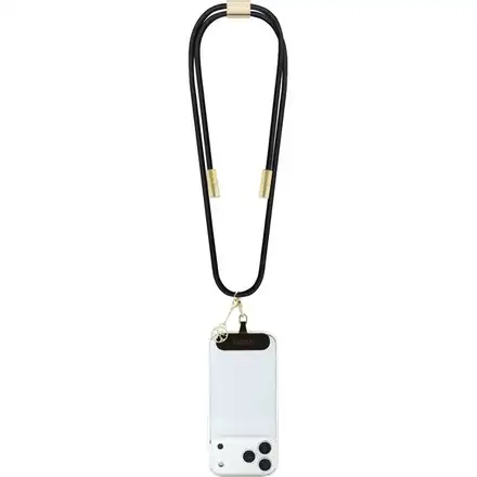 Guess Crossbody Popruh 4G Charm s Nabíjacím Káblom USB-C/USB-C čierny
