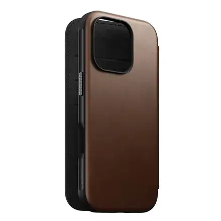 Nomad puzdro Modern Leather Folio Magsafe pre iPhone 16 Pro - Brown