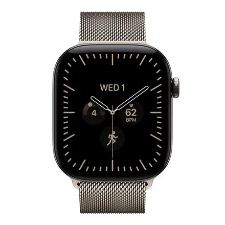 Apple Watch Series 12 GPS + Cellular 46mm Natural Titanium Case with Natural Milanese Loop - S/M