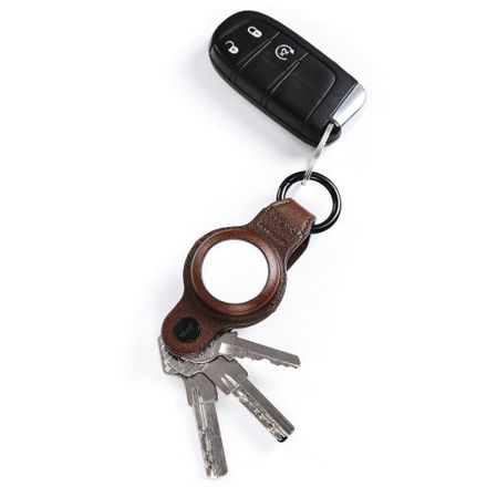 KeySmart Air Leather s púzdrom pro AirTag - hnedá koža *Rozbalený*