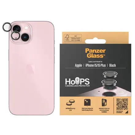 PanzerGlass ochranné sklo Hoops pre iPhone 15/15 Plus - Black